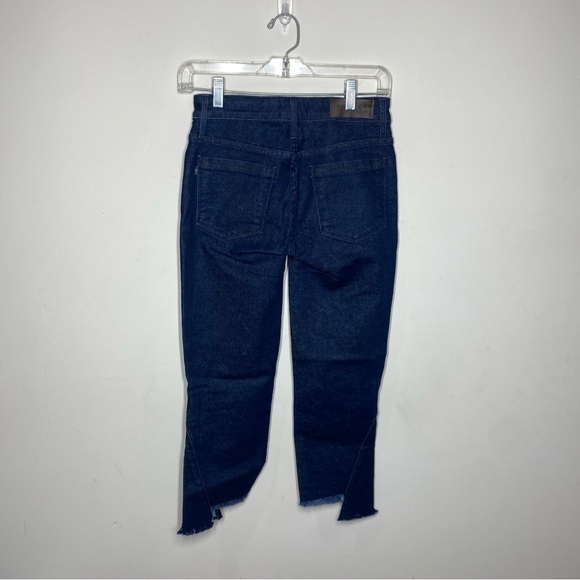 Parker Smith Cropped Mini Flare Jeans in California Dark Wash Blue - Picture 5 of 7